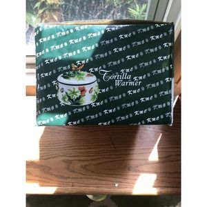 Cypress Tortilla Holder / warmer With Butterflies